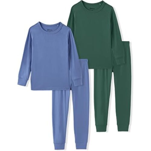 PATPAT Bamboo Viscose Toddler Pajama Sets, 4-piece PJs for Baby Girls Boys