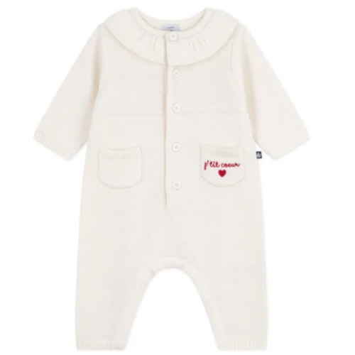 P'tit Cœur Laine Fine Knit Jumpsuit | Ecru