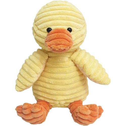 Corduroy Duck Soft Plush Stuffed Animal Toy, Yellow 9 Inch