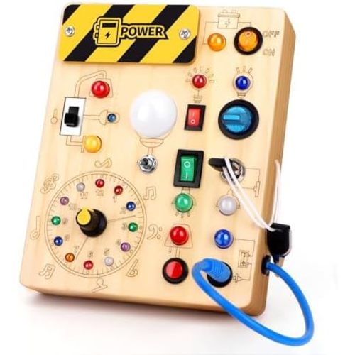 Busy Board for Toddlers - Montessori Educational Toy for 1-3 Year Old Boys & Girls | Travel-Friendly Sensory Learning Activity | Ideal for Kids with Autism(Clocks Busy Board)