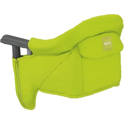 Inglesina Fast Table Chair, Lime - Portable Baby High Chair - for Babies & Toddlers up to 37 lbs - Collapsible Design - Fits Tables 0.8'' to 3.5'' Thick - Compact & Easy to Use - Travel Bag Included