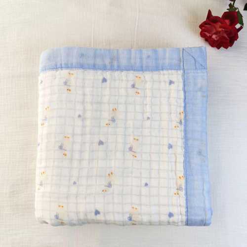 6-Layer Muslin Cotton Baby Blanket | 110x110cm (43x43 inches) | Swaddle, Nursing Cover, Burp Cloth, Stroller Blanket, Animal duck