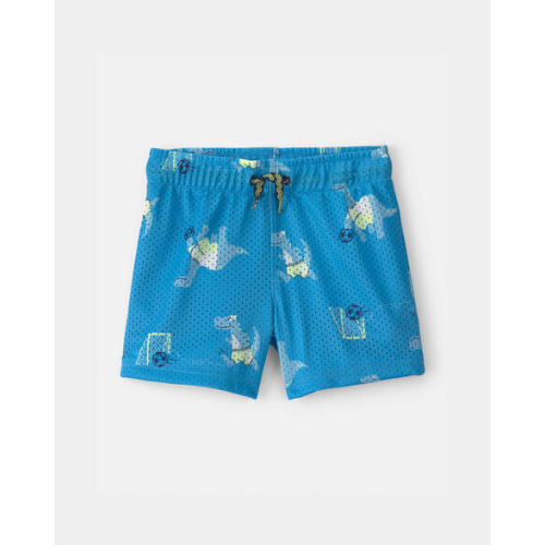Toddler Boy Dinosaur Soccer Mesh Shorts - Blue | Carter's