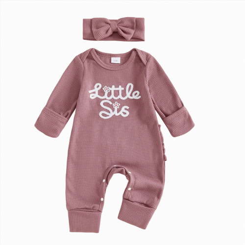 Gvdentm Baby Girl Winter Clothes Newborn Going Coming Home Outfit Ruffle Mitten Sweater Romper Cute Knitted Jumpsuit(Purple,0-3 Months)