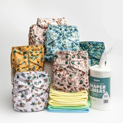 New Parent Starter Bundles: Pocket Cloth Diapers with Athletic Wicking Jersey and More