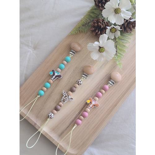 Brown Cow Pacifier Clip | Farm Pacifier Clip | Cow Dummy Clip | Cow Binkie Clip | Cow Baby Gifts | Mama Gifts | Baby Shower Gifts |Cow Print