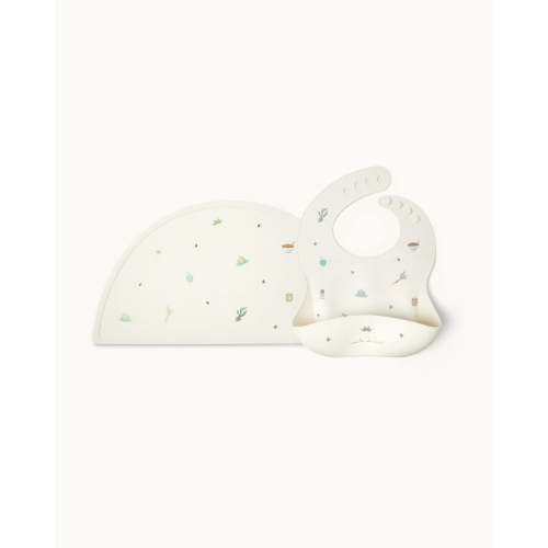 Manners Begin at Breakfast Silicone Bib and Placemat Set | Marie-Chantal