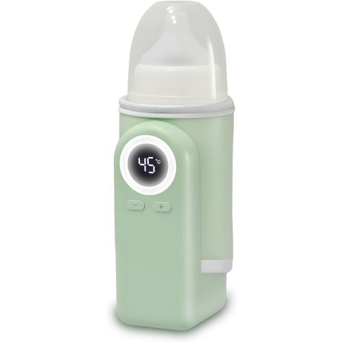 Cozytots Portable Bottle Warmer for Travel Wireless Portable Baby Milk Warmer On The Go Rechargeable USB Battery-Powered Milk Bottle Heating Bag in Car Heaters Thermostat Bag