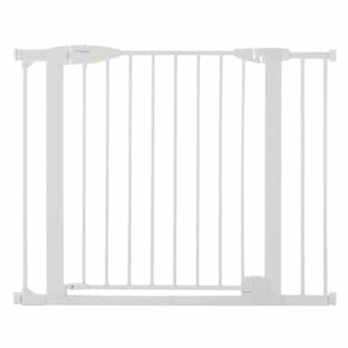 Toddleroo by North States 40.5-in x 30-in Pressure Mounted White Metal Safety Gate 5336 at Lowes.com