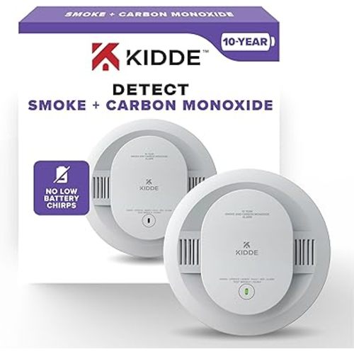 Kidde Smoke & Carbon Monoxide Detector, 10-Year Battery Powered, LED Warning Light Indicators