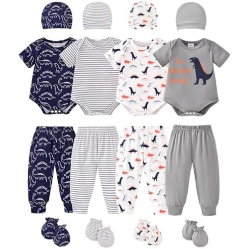 Baby Layette Sets Unisex Newborn Baby Boys Girls Essentials Gift Set 16-Piece Infant Baby Outfit Clothes