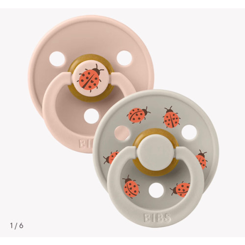 STUDIO Colour Pacifiers 2 Pack Ladybug - Blush/Sand – Bibsworld store US