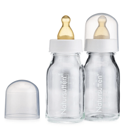 Set Of Two Natursutten Glass Baby Bottles (Small)