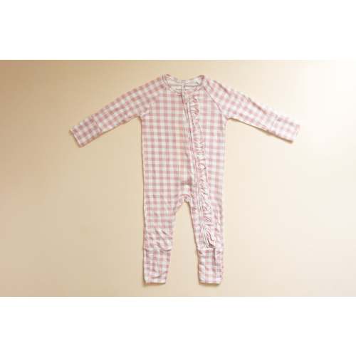 Rose Gingham Bamboo Romper