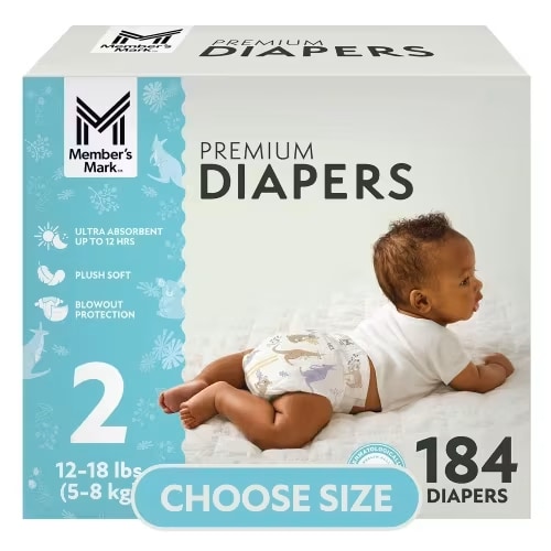 Member's Mark Premium Baby Diapers, Size 2