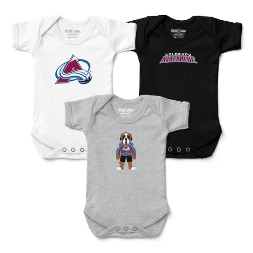 Infant Colorado Avalanche Chad & Jake Three-Pack Bodysuit Set