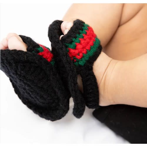 Baby Crochet Slide Sandal (Black) – ItzzyBitzzy