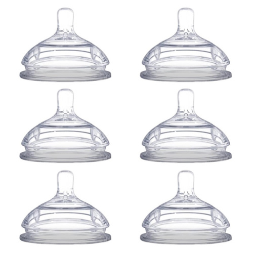 Comotomo Replacement Nipples, Slow Flow (0-3 Months) - 2 Count, 3 Packs