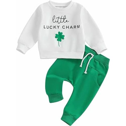 Kupretty Toddler Baby Boy Fall Winter Clothes Color Block Long Sleeve Sweatshirt Pullover Tops + Joggers Pants Outfit Set