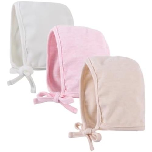 Yuoahcn Newborn Hats for Baby Girls Boys Cotton Beanie Soft Infant Hat with Ties Cute Baby Bonnet Hospital Hat 0-9Months
