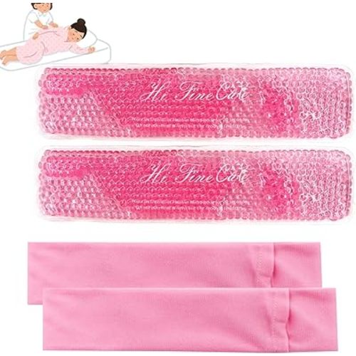 2 PCS Reusable Perineal Cooling Pad, Hemorrhoid and Perineal Ice Packs, Postpartum and Hemorrhoid Pain Relief, Hot & Cold Packs for Women After Pregnancy and Delivery(10X2.4in) Washable Sleeves