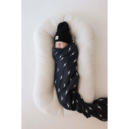 Muslin Swaddle | Midnight Lightning Bolt
