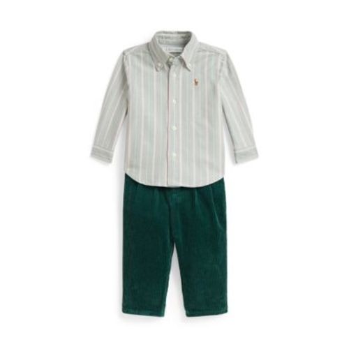 Baby Boys Cotton Oxford Shirt & Corduroy Pant