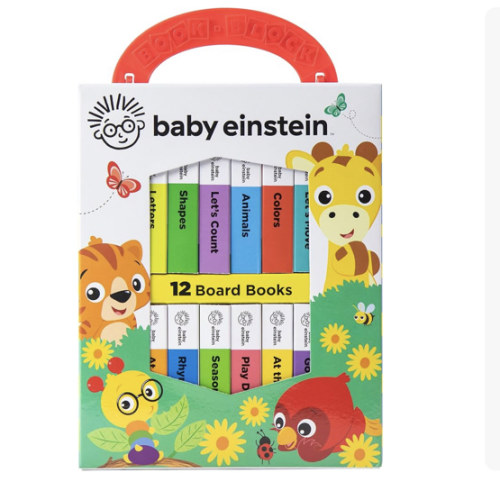 Baby Einstein - My First Library Board Book Block 12-Book Set - First Words, Letters, Counting, and More! - PI Kids