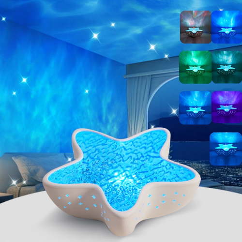 Star Light Projector, 7 Colors Ocean Wave Bedroom Light Projector, Adjustable Color, Brightness and Movement Speed Night Light for Room Decor