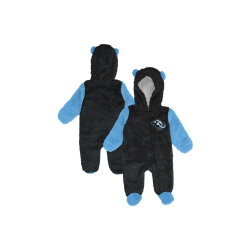 Infant & Newborn Outerstuff Black Utah Mammoth Stay Napping Fleece Bunting Full-Zip Hooded Sleeper