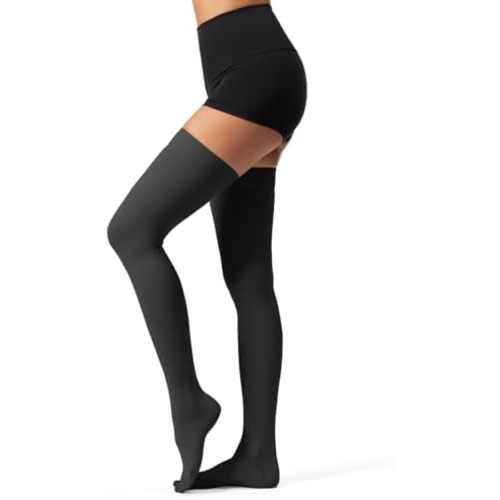 Medical 20-30 mmHg Compression Stockings for Women, Thigh High, Closed Toe