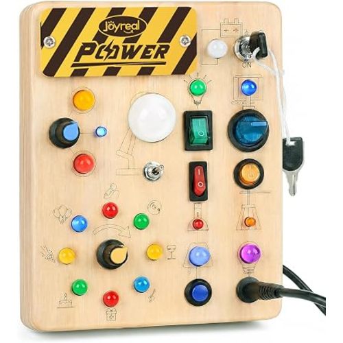 Joyreal Busy Board for Toddlers - Montessori Toys for 1 2 3 Year Old