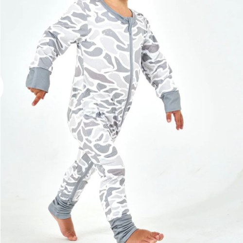 Baby Zip Up - White Camo – BURLEBO