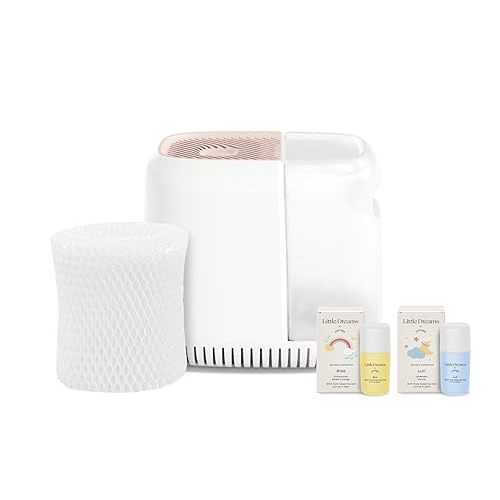 Canopy Nursery Humidifier - 36 HR Run Time, 2.5L Capacity Tank - Produces Clean, Filter Moisture to Hydrate Baby Nursery. Includes Two Aromas Power Cord & Adapter - Pink
