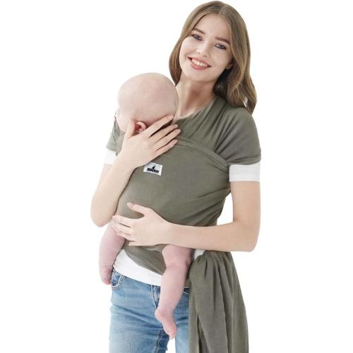 Baby Wraps Carrier, Jeroray Baby Carrier,Hands Free Infant Carrier, Lightweight,Breathable,Softness,Sage Green