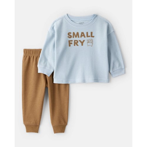 Baby Boy Small Fry Long-Sleeve Tee & Pant Set - Blue - Carter's | Carter's