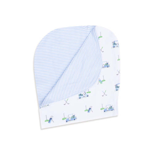 Burp Cloth, Baby Golf Carts Blue