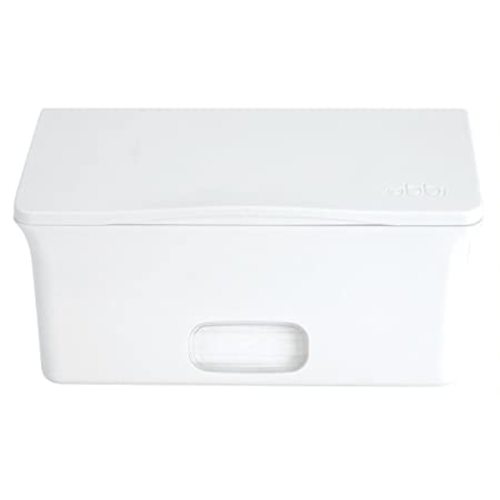 Ubbi Baby Wipes Dispenser | Baby Wipes Case | Baby Wipes Holder with Weighted Plate, Keeps Wipes Fresh and Non-Slip Rubber Feet, White - Ubbi Wipes Dispenser, White