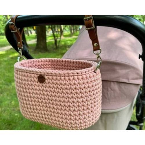 Woven Stroller Organizer, Baby Carriage Bag, Diaper Bag, Pram Caddy, Gift for New Mom, Stroller Accessories, Storage Basket - Etsy