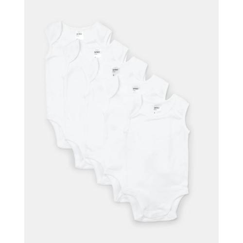 5 Pack Sleeveless Bodysuits