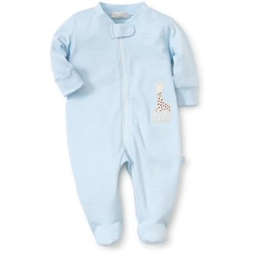 Kissy Kissy Baby Boys and Girls 100% Pima Cotton Sophie Stripe 2-Way Zip Front Footie Pajamas