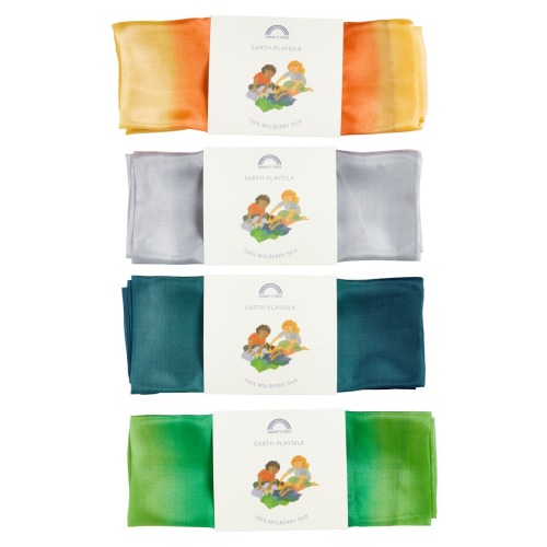 Set of 4 Earth Playsilks Set