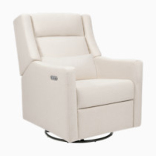babyletto Kiwi Plus Power Recliner and Swivel Glider - Performance Cream Eco-Weave
