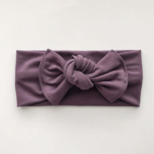 Pretty Purple : Flat Bow – Turbans For Tots