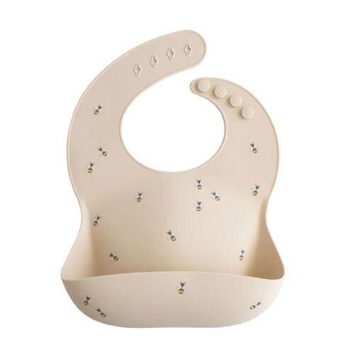 Mushie Silicone Baby Bib - Waterproof & Easy Clean