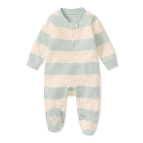 Burt's Bees Baby Girls' Organic Cotton Zip-Front Sleep and Play Footed Pajamas