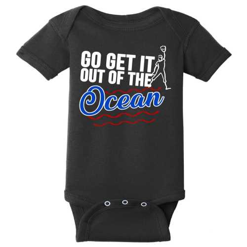 Go Get It Out Of The Ocean Baseball Baby Bodysuit | TeeShirtPalace