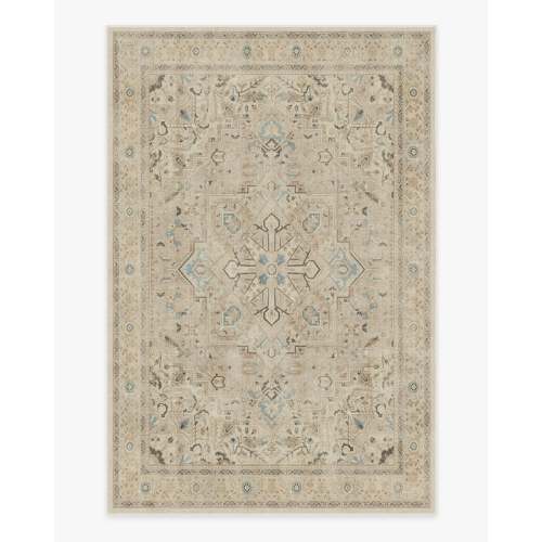 Kamran Ivory Opal Washable Flatwoven Rug | Ruggable US