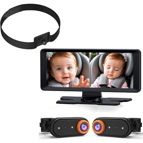LUCKVIEW BM5PRO Dual Baby Car Camera with Strap Mount
