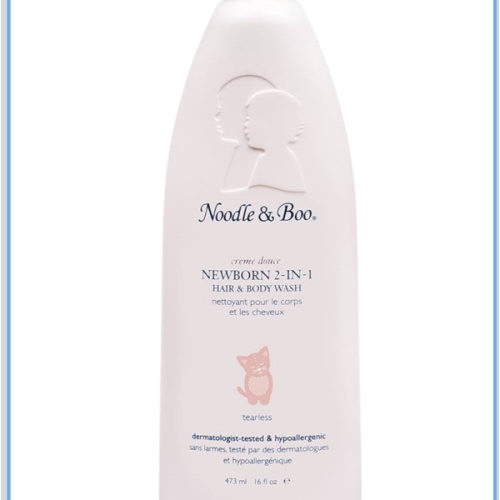 Noodle & Boo Newborn 2-in-1 Baby Shampoo and Body Wash, Tear-Free, Hypoallergenic, Baby Bath Essentials, Moisturizing, pH-Balanced, Vitamin-Enriched, Pediatrician-Tested